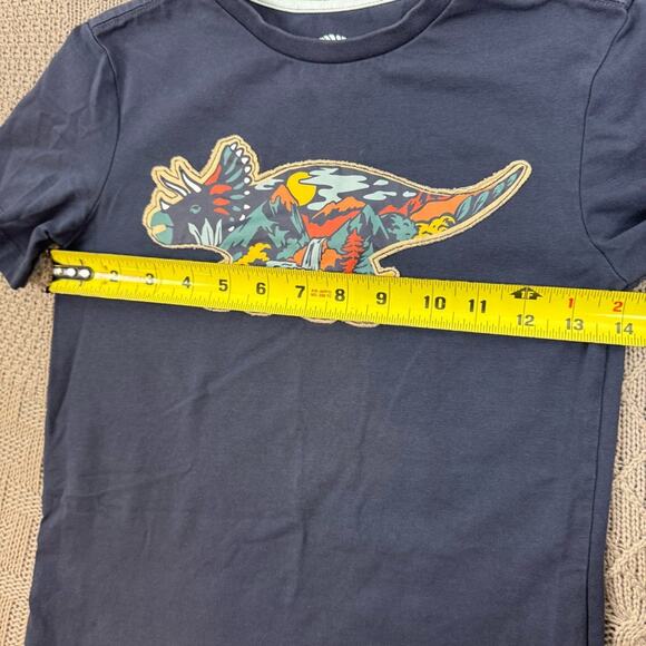 C & C California Kids Collection Blue Short Sleeve Tee with Dinosaur Graphic 7/8 - Picture 6 of 11